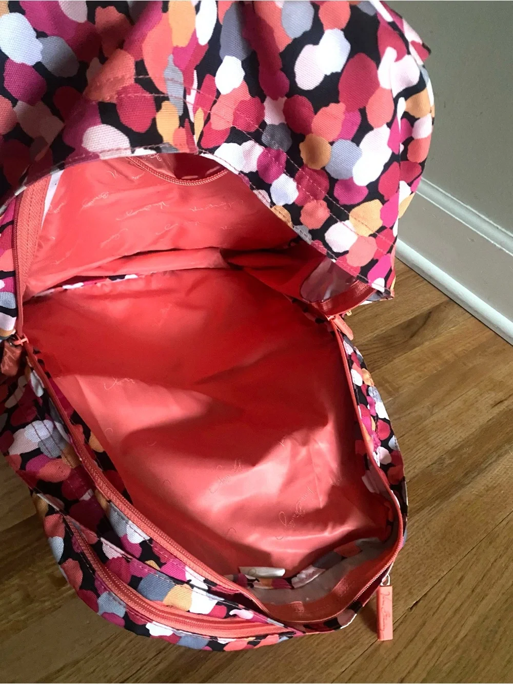 Vera Bradley Lighten Up Just Right Backpack Pixie Confetti Bag School Travel